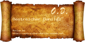 Oestreicher Daniló névjegykártya